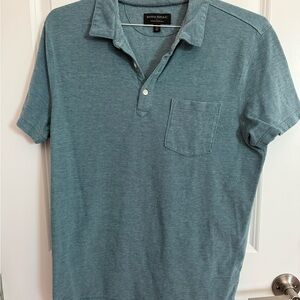 Banana Republic Blue Polo Shirt with Classic Collar and Short Sleeves